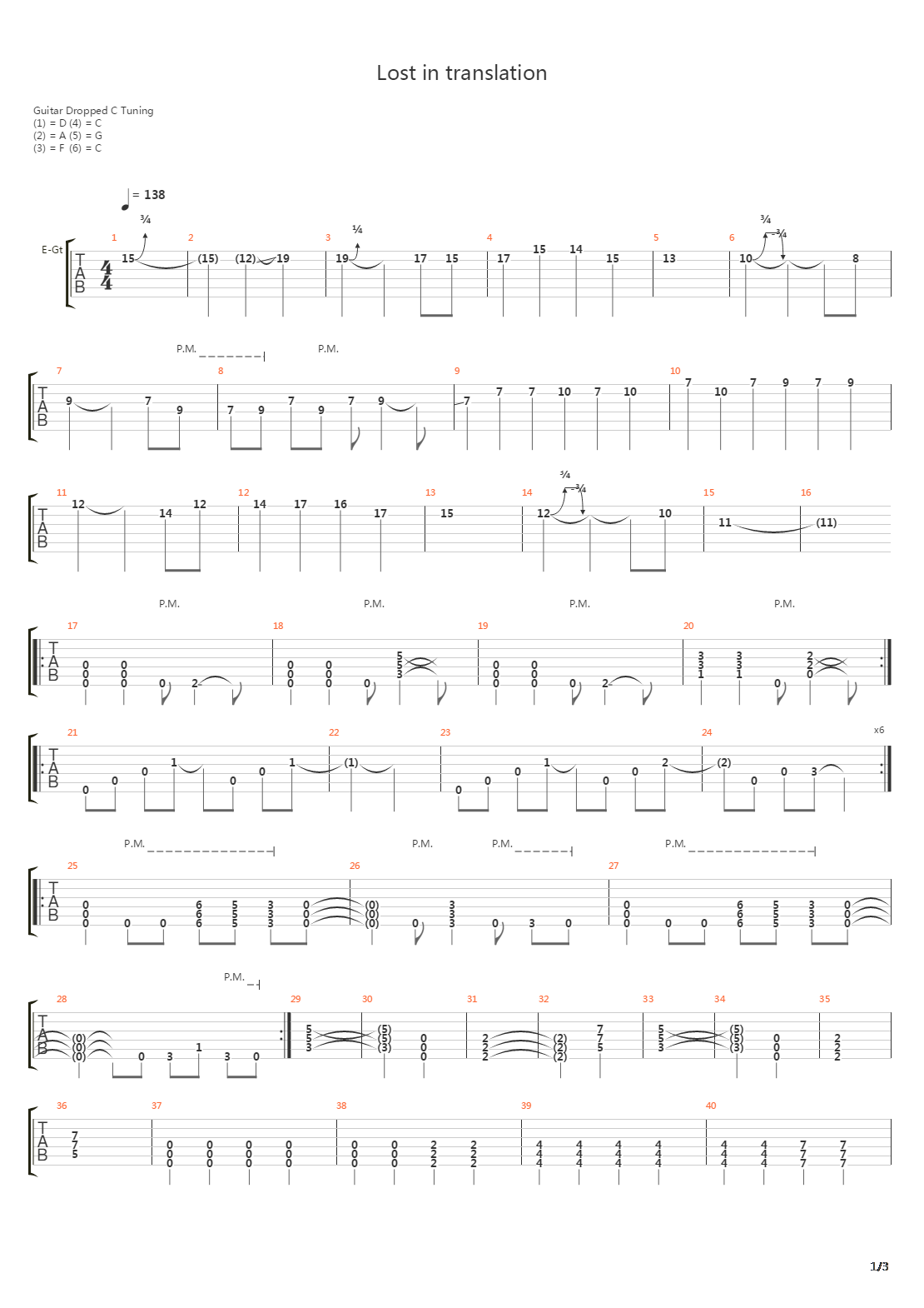 Lost In Translation吉他谱