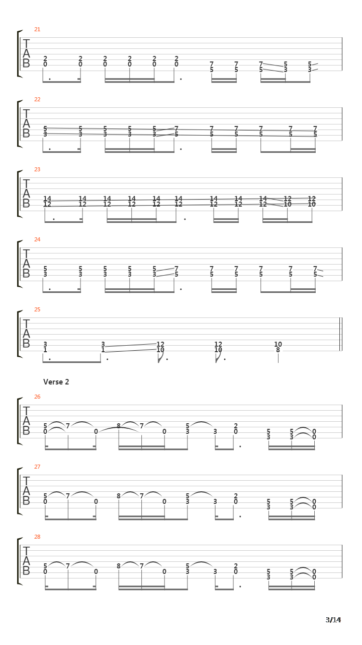 Parabola吉他谱