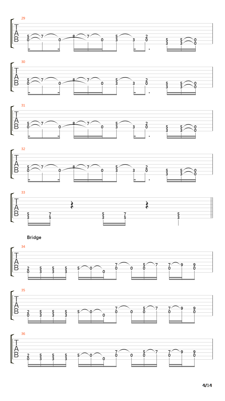 Parabola吉他谱