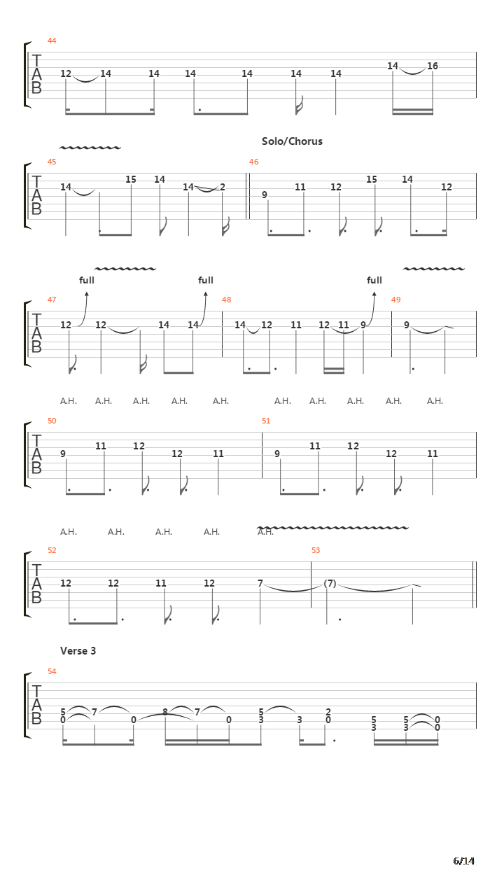 Parabola吉他谱