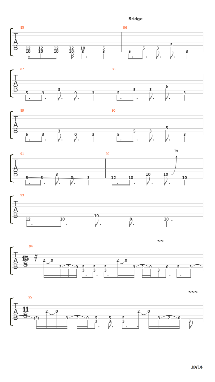 Parabola吉他谱