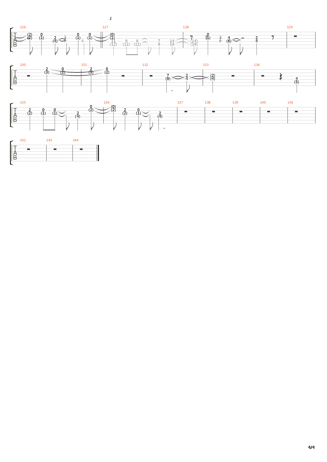 Falling吉他谱