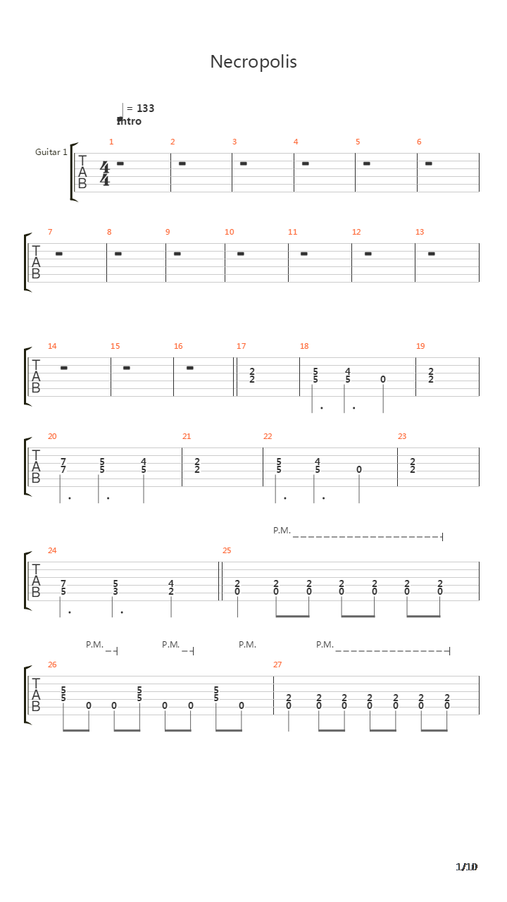 Necropolis吉他谱