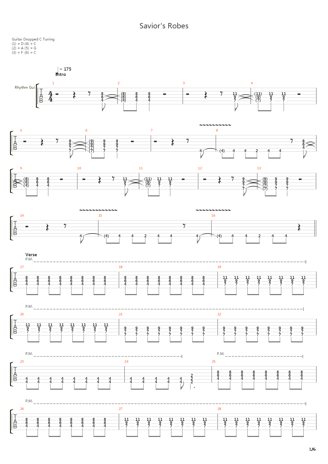 Saviors Robes吉他谱