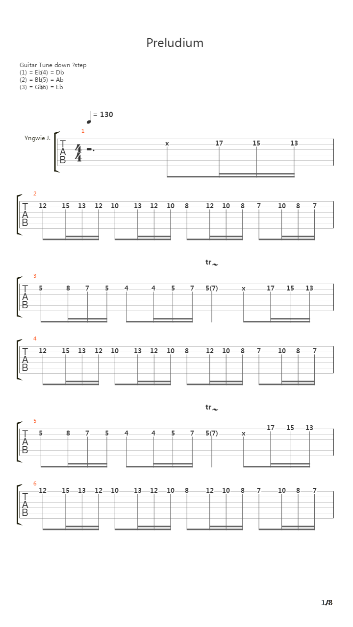 Preludium吉他谱