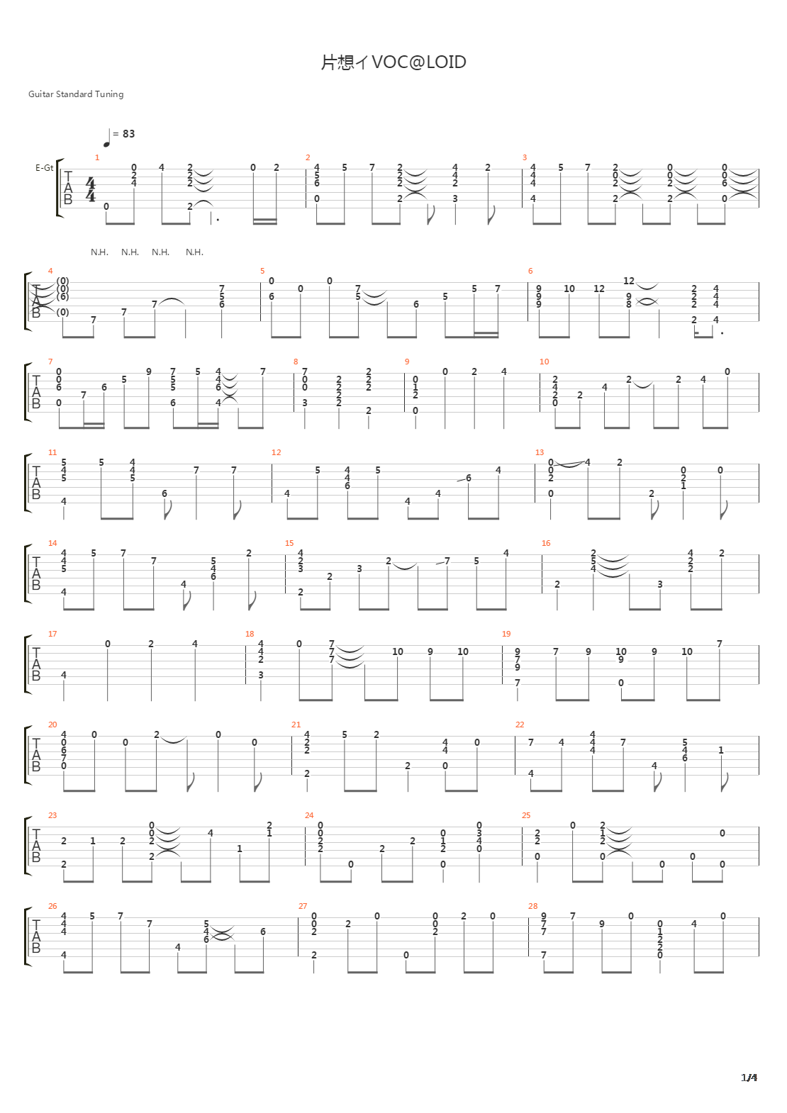 片想イVOC@LOID吉他谱