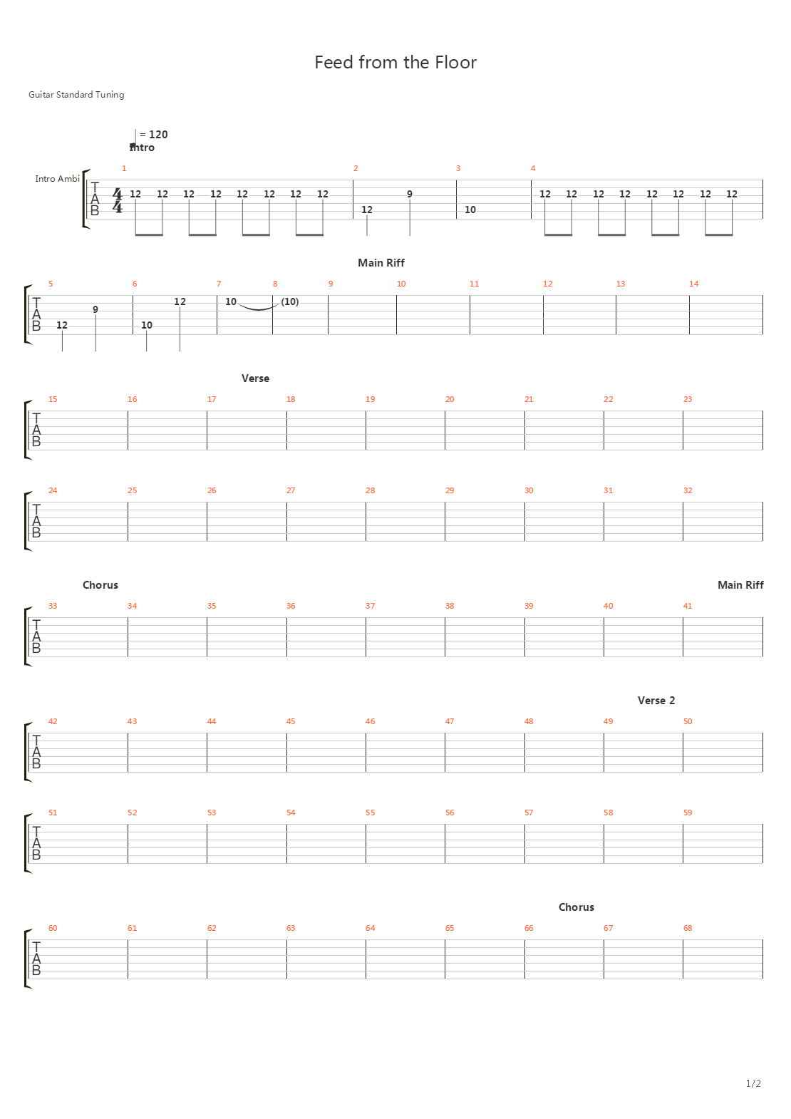 Feed From The Floor吉他谱