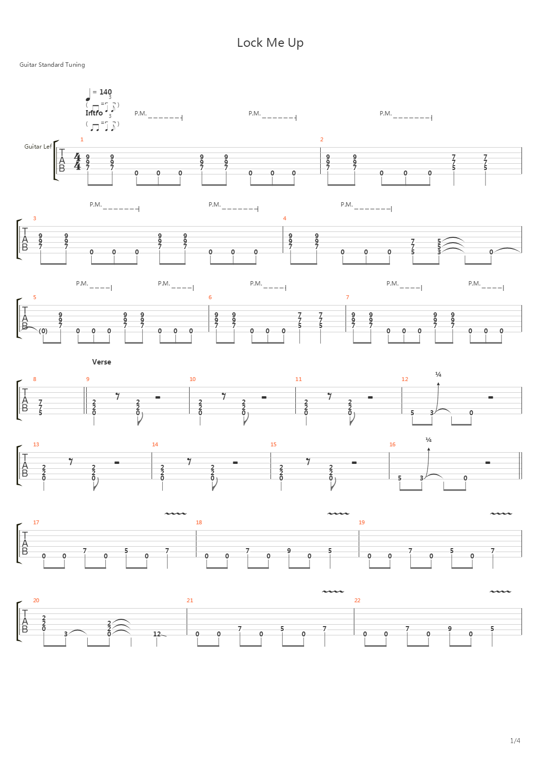 Lock Me Up吉他谱