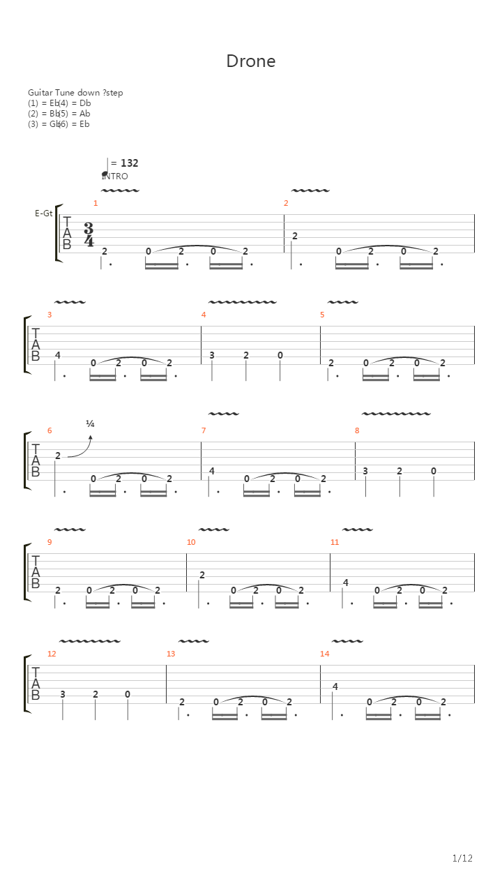 Drone吉他谱