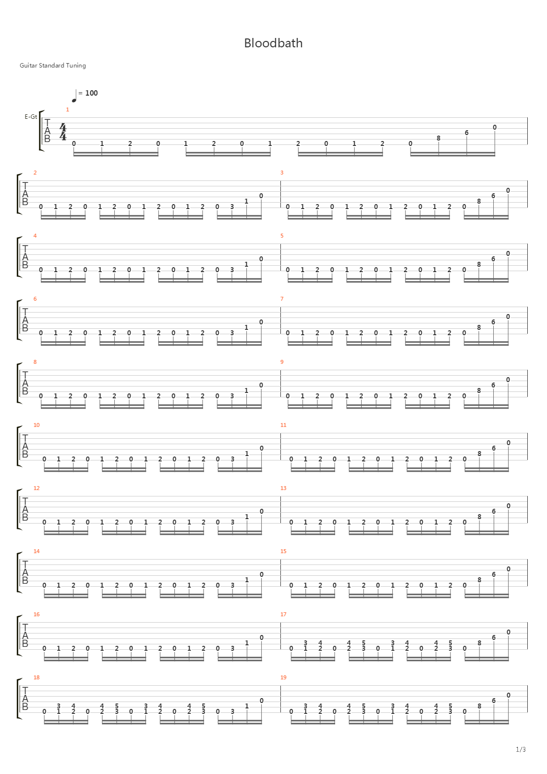 Bloodbath吉他谱