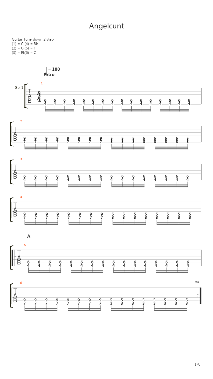 Angelcunt吉他谱