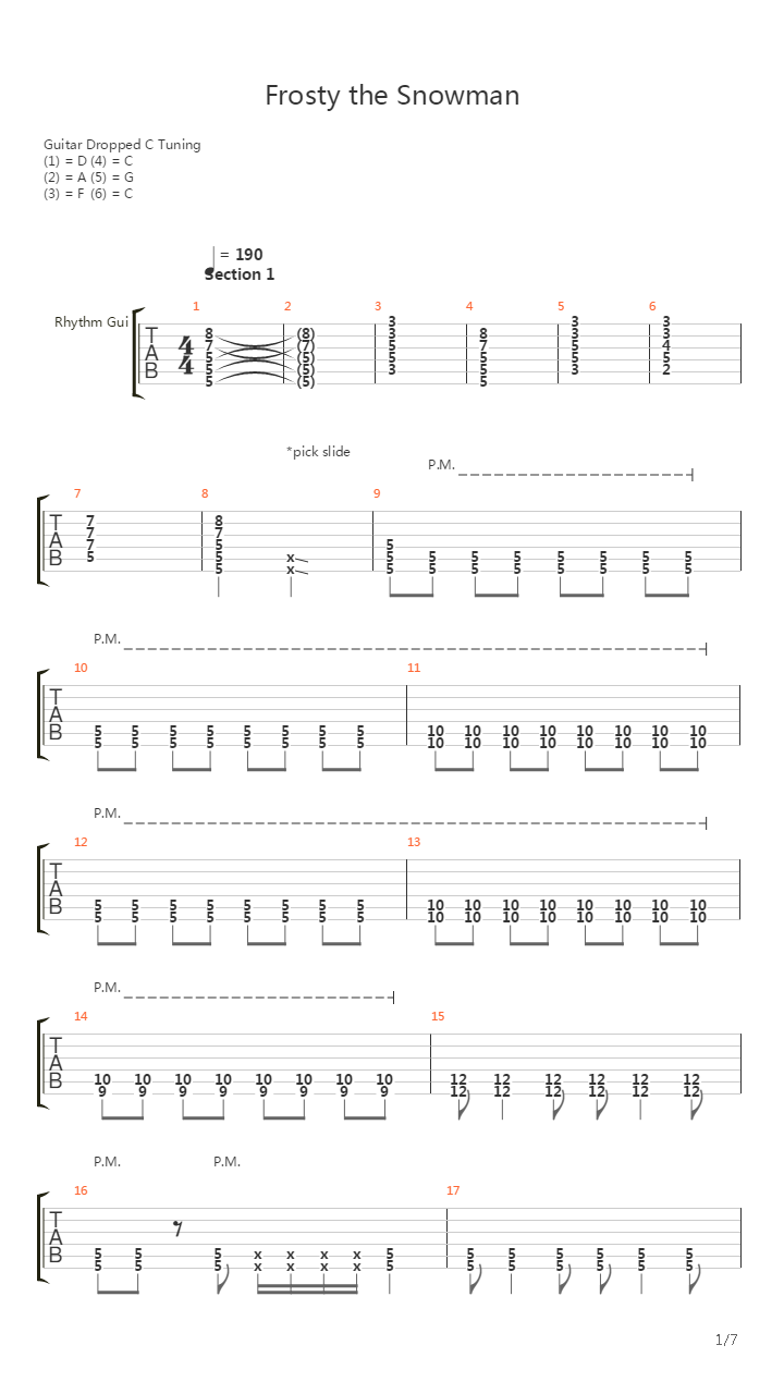 Frosty The Snowman吉他谱