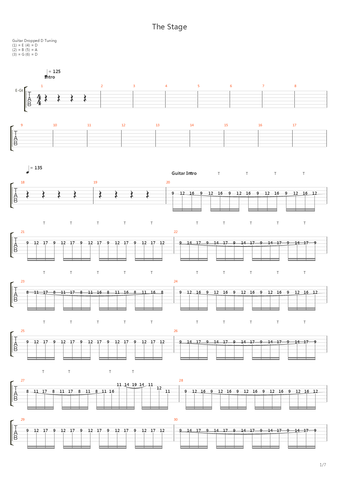 The Stage吉他谱