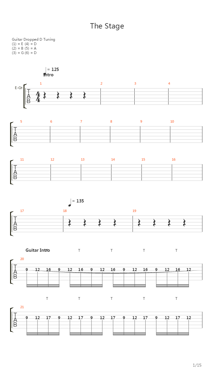 The Stage吉他谱