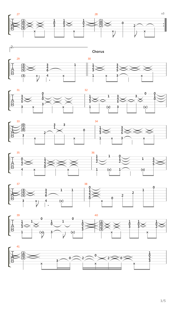 Je Tattends吉他谱