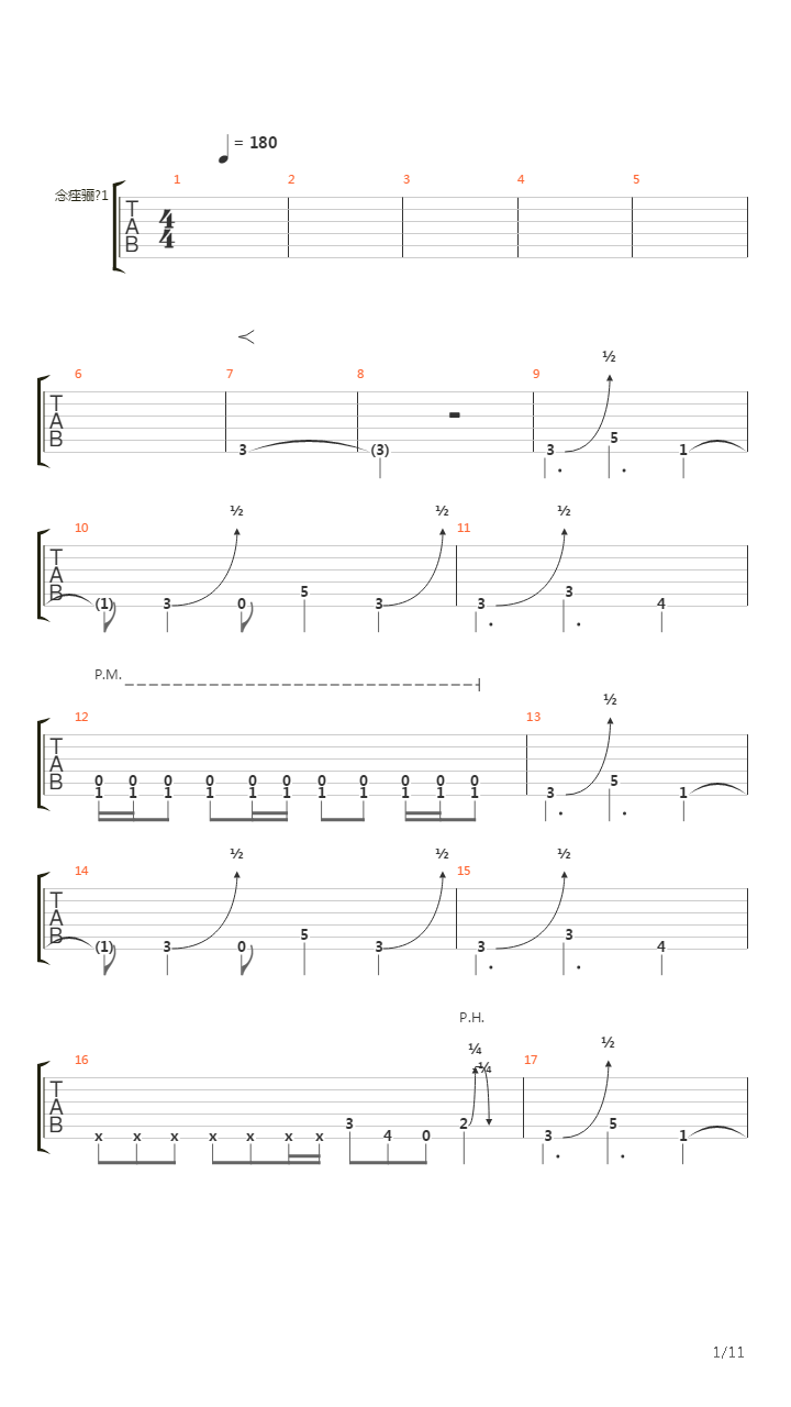 Karate吉他谱