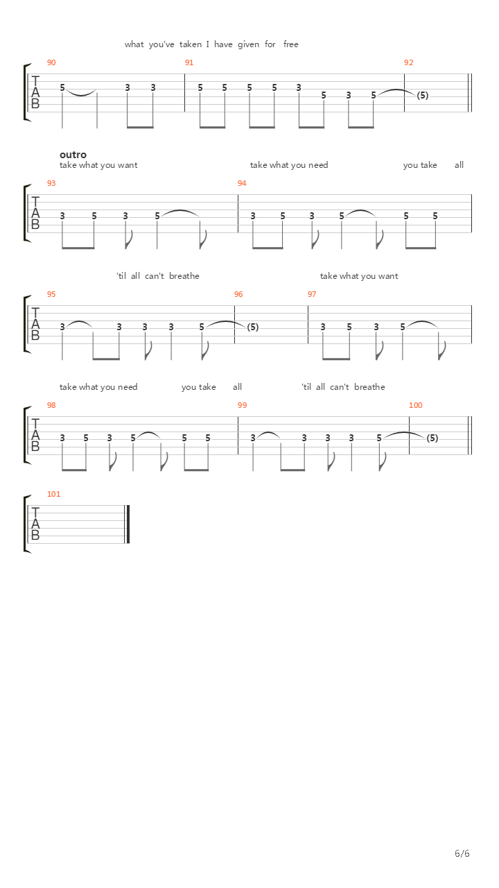 Carried From The Start吉他谱