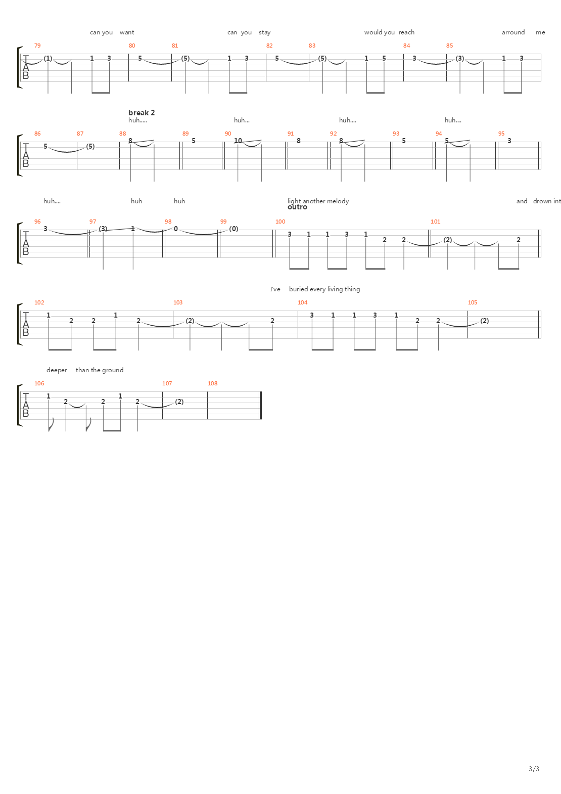 Haunt吉他谱