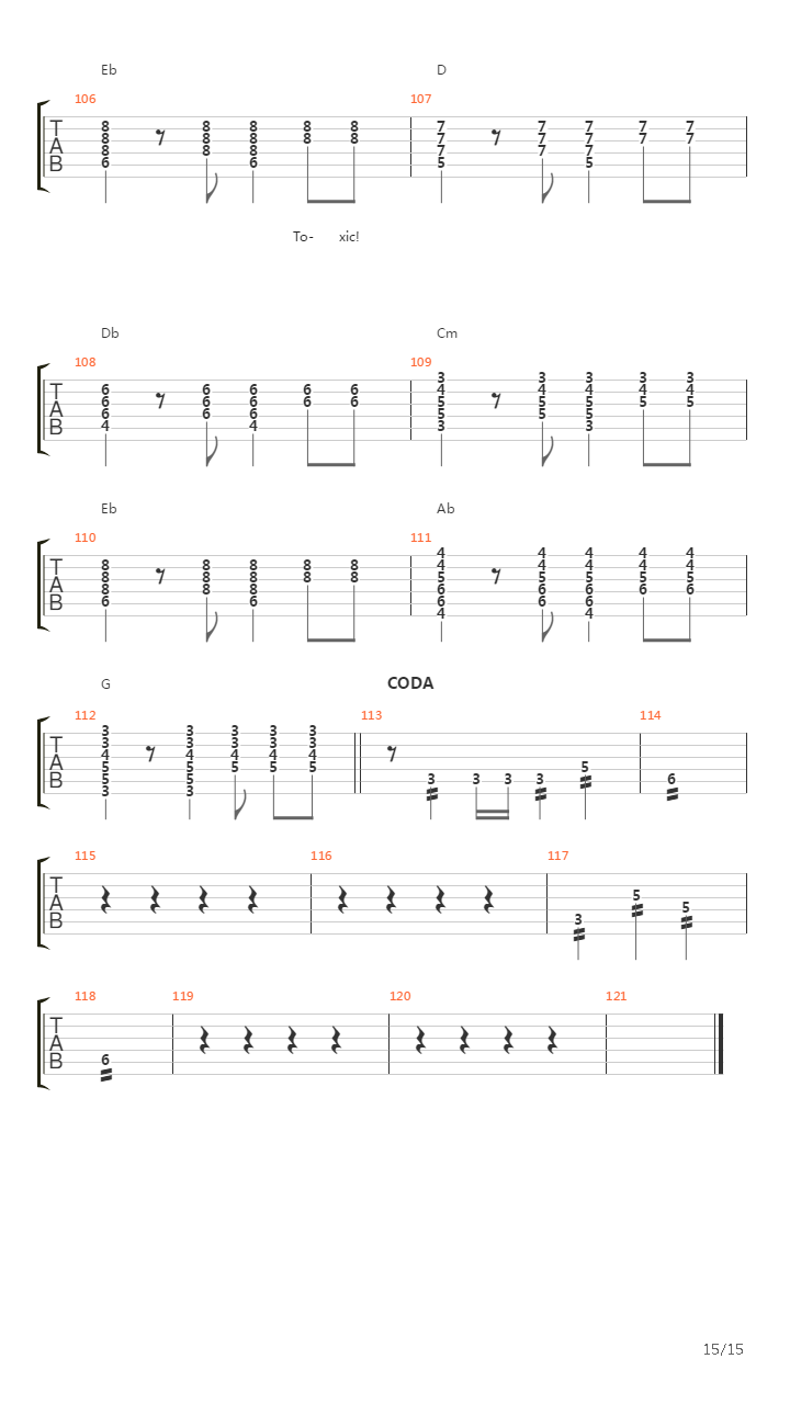 Toxic吉他谱