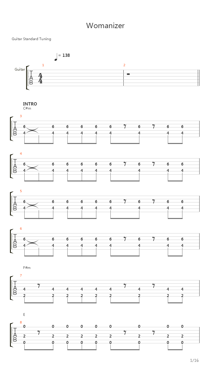 Womanizer吉他谱