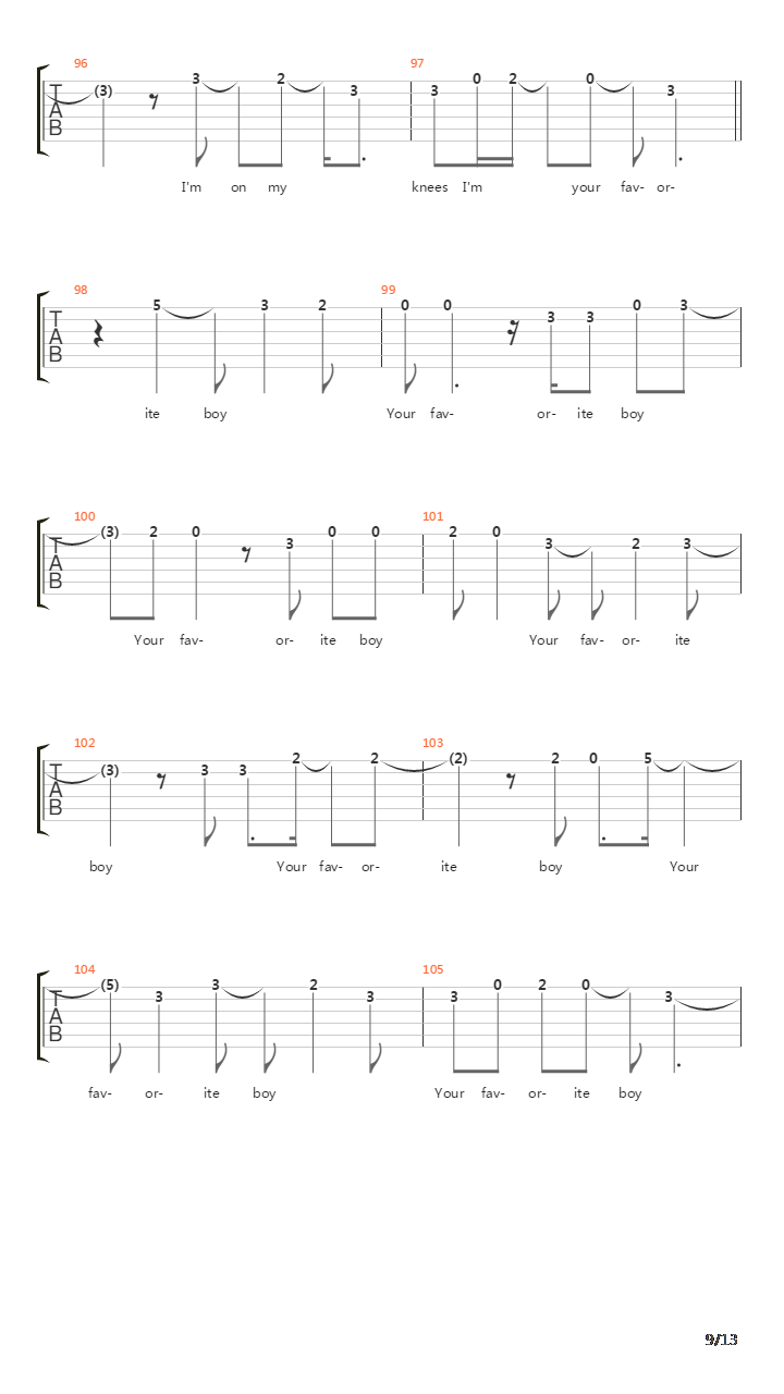 Toys吉他谱