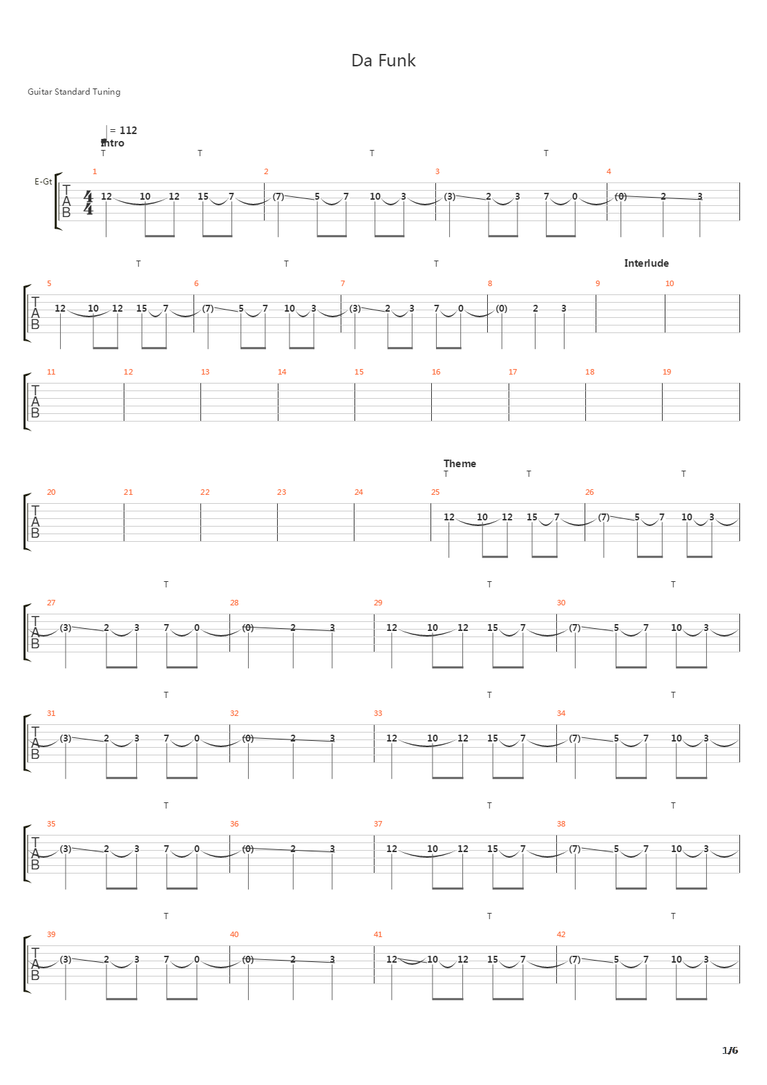 Da Funk吉他谱