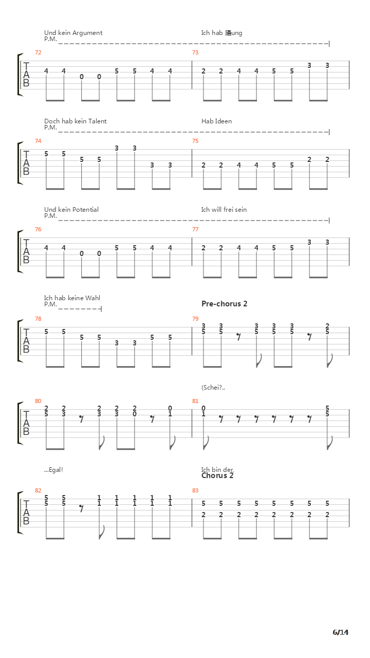 Das Gesetz吉他谱