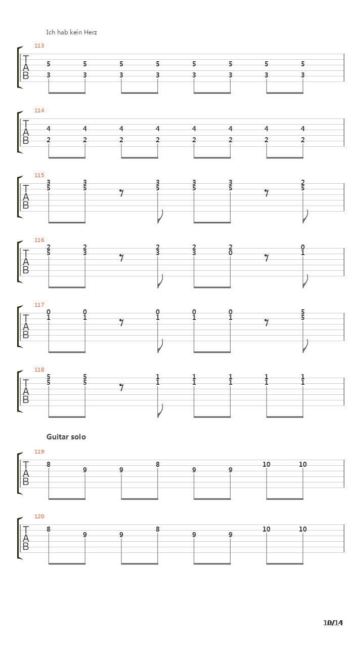 Das Gesetz吉他谱