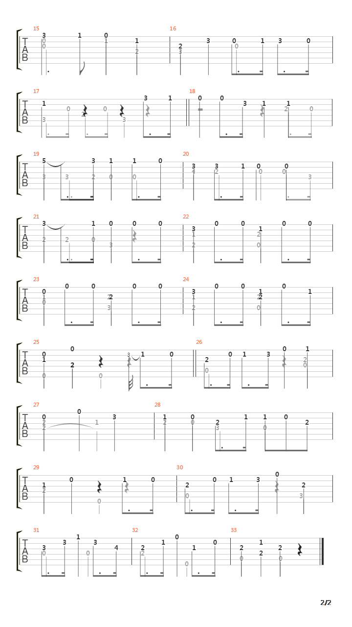 Opus 35 No 14 In A Minor吉他谱