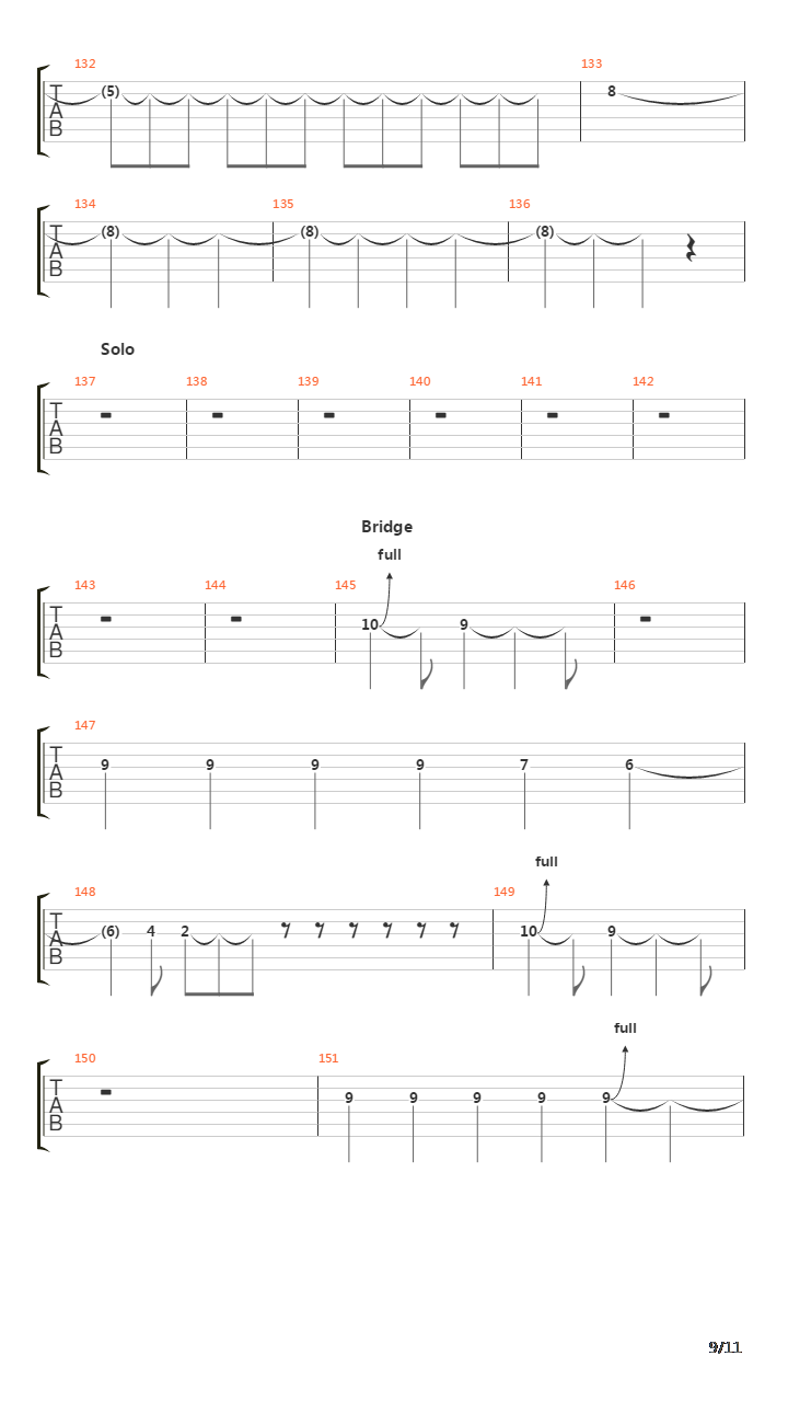 Run吉他谱