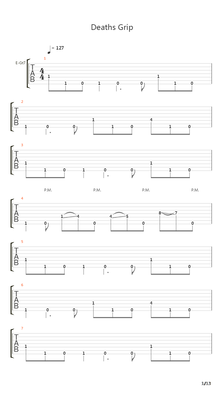 Deaths Grip吉他谱