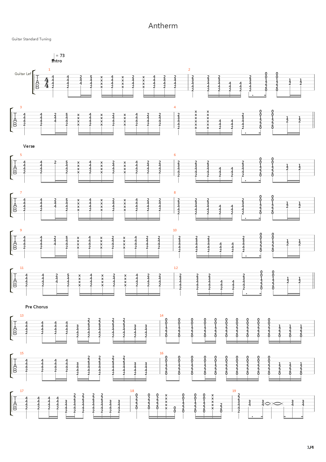 Anthem吉他谱