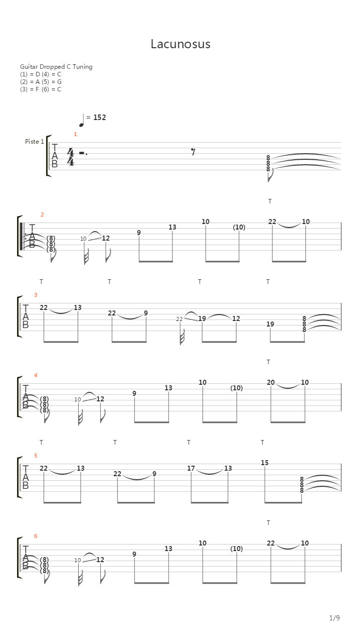 Lacunosus吉他谱