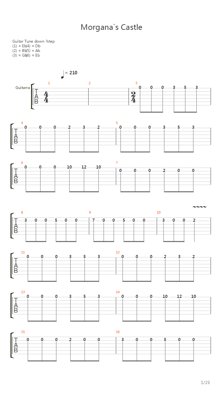 Morganas Castle吉他谱