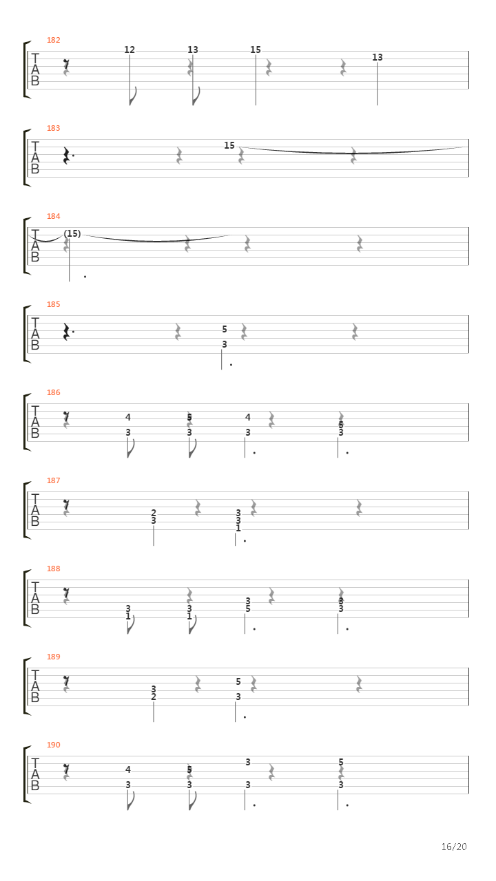 Theory Of Evolution吉他谱