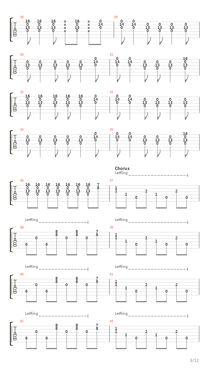 Hum吉他谱