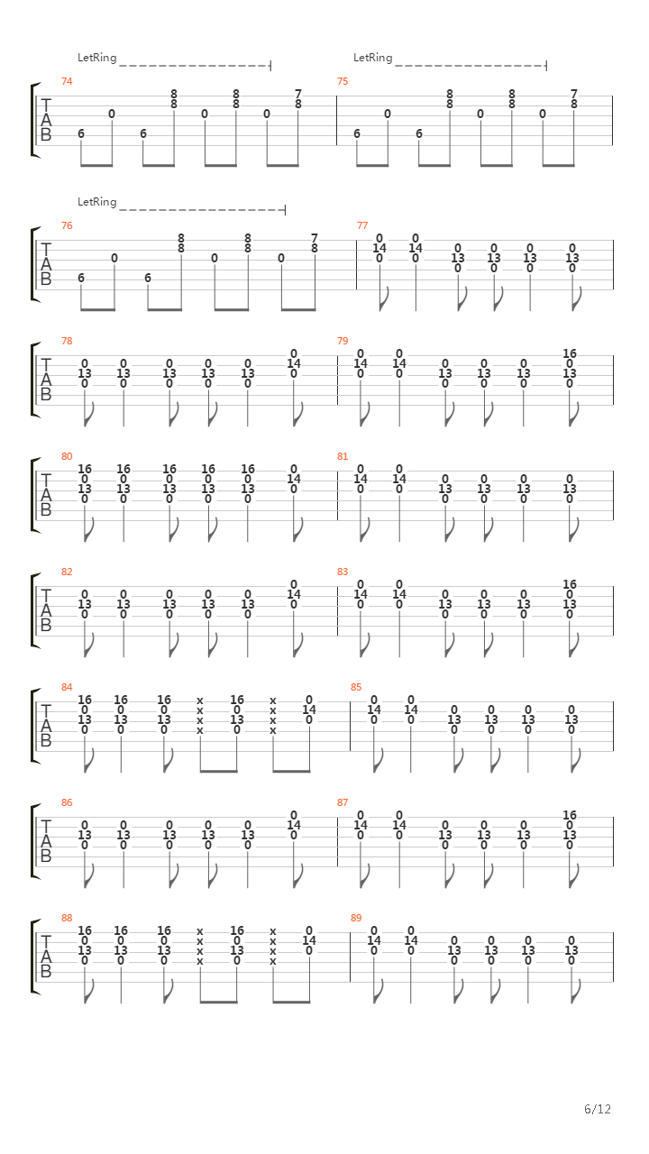 Hum吉他谱