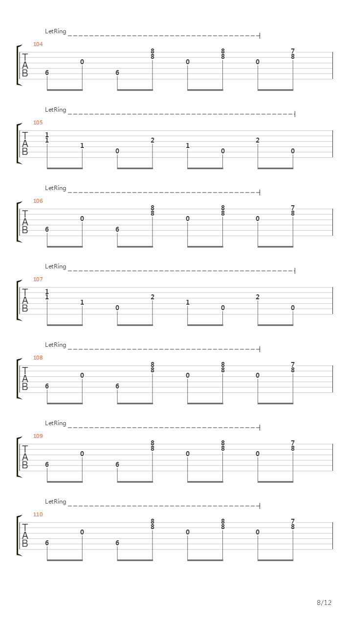 Hum吉他谱