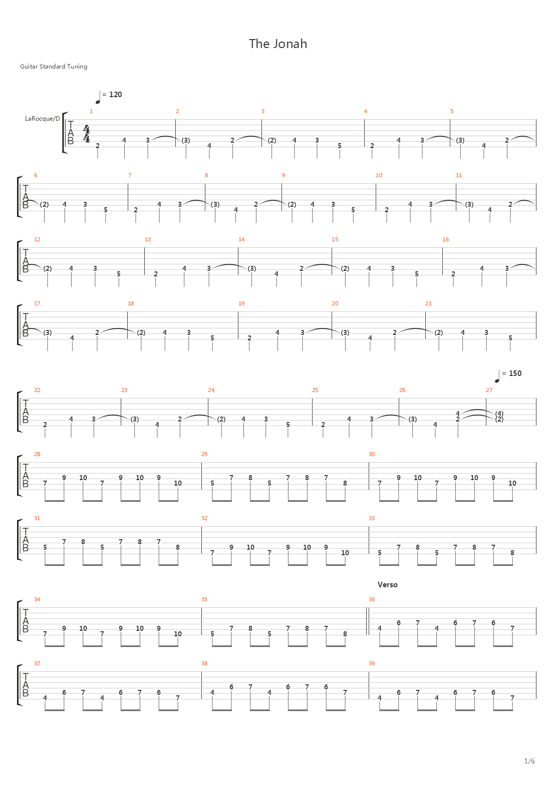The Jonah吉他谱