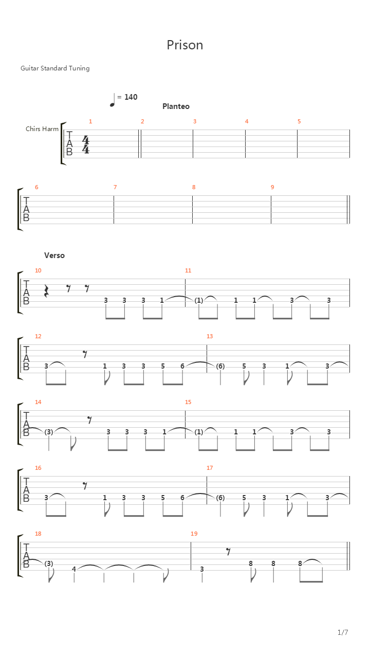 Prison吉他谱