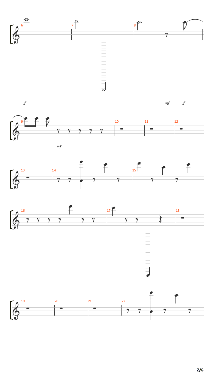 刀剑神域 - Crossing field吉他谱