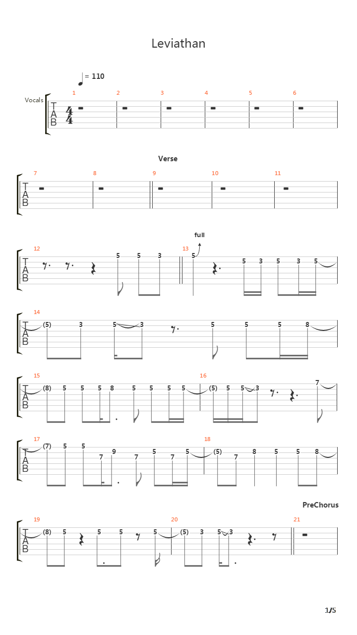 Leviathan吉他谱