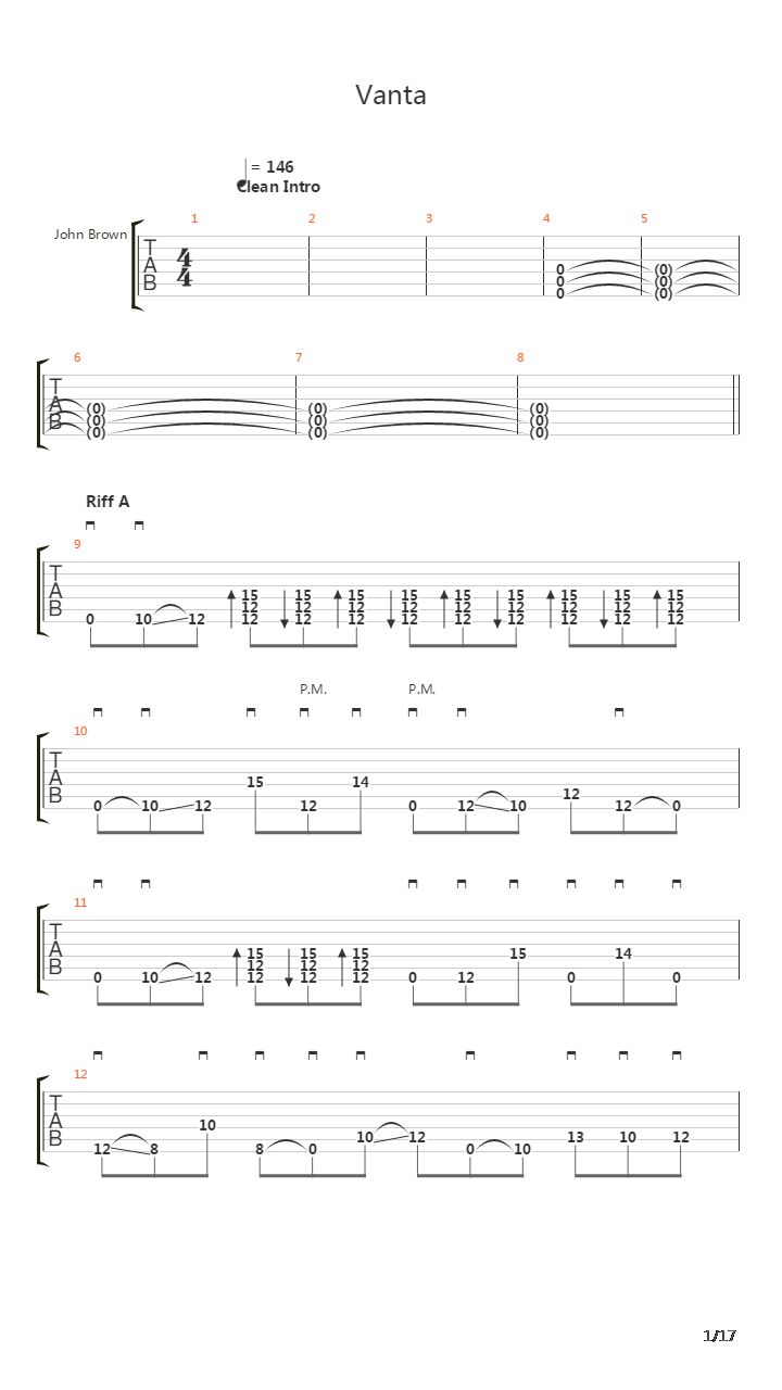 Vanta吉他谱