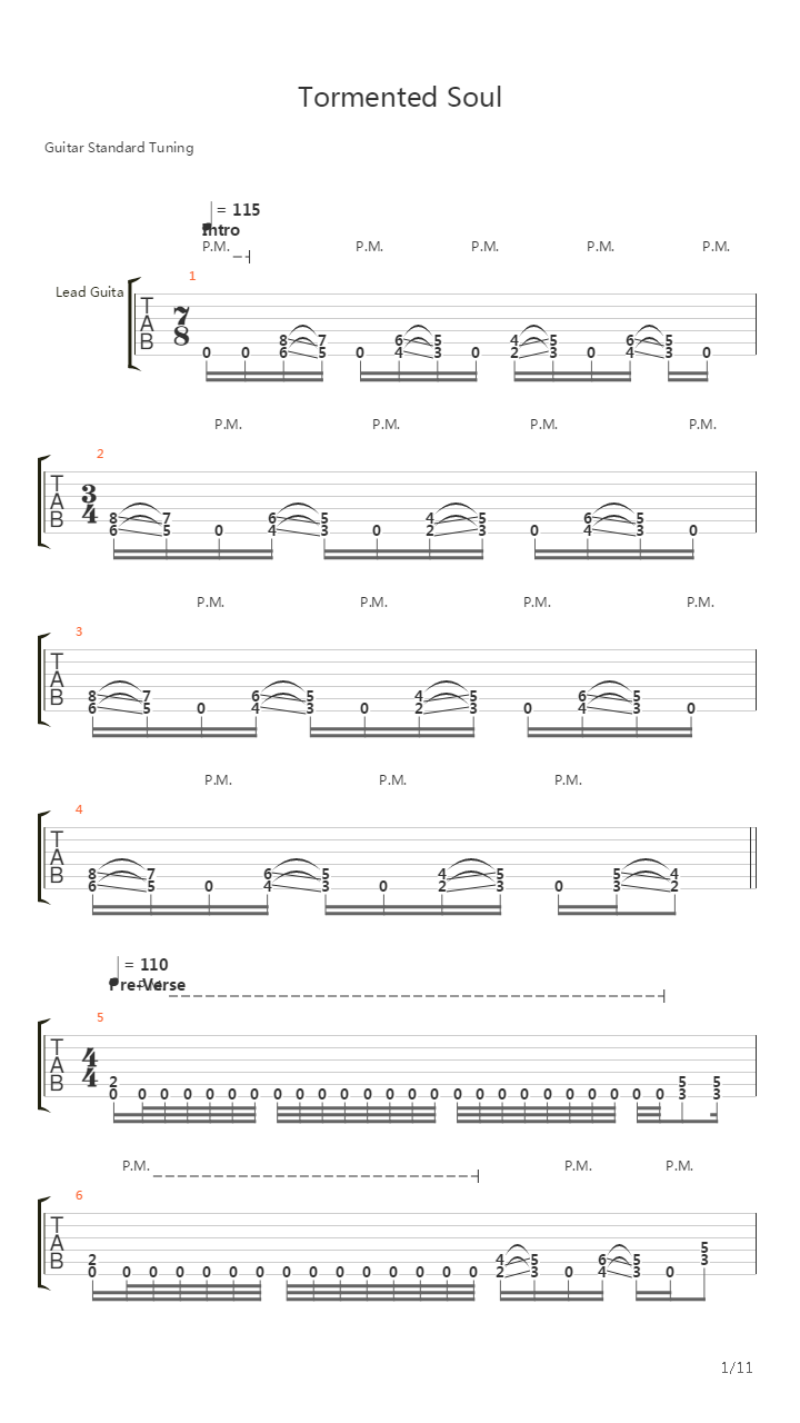 Tormented Soul吉他谱