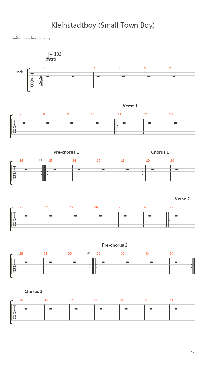 Kleinstadtboy吉他谱