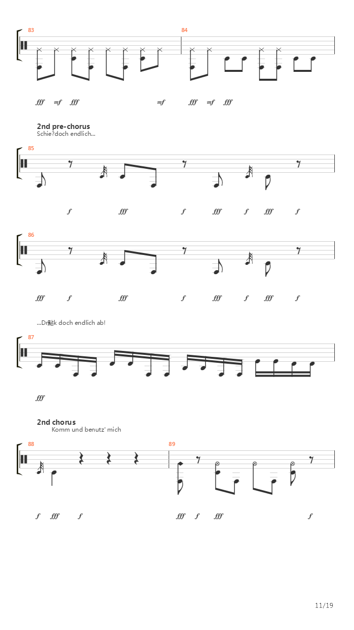 Zielscheibe吉他谱