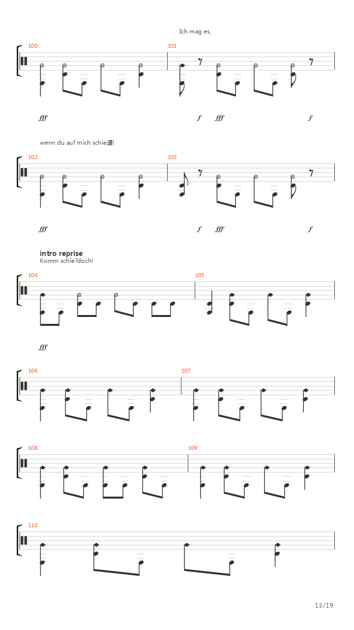 Zielscheibe吉他谱