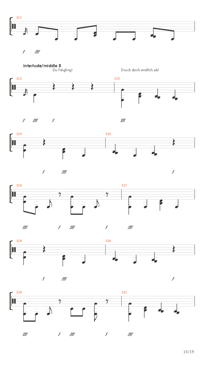 Zielscheibe吉他谱