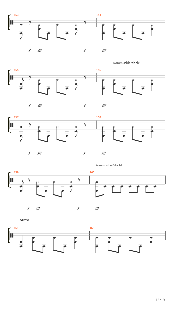 Zielscheibe吉他谱