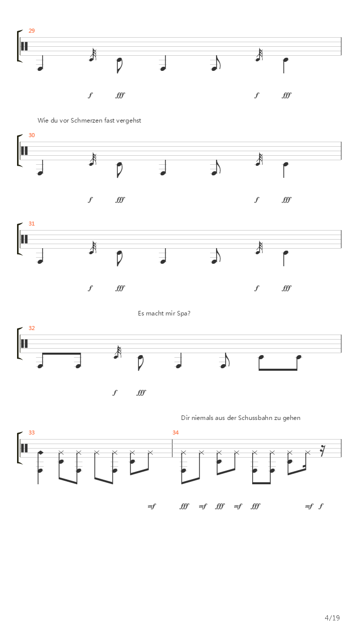 Zielscheibe吉他谱